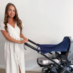 Barnvagnsgardin UV 50+ Marinblå