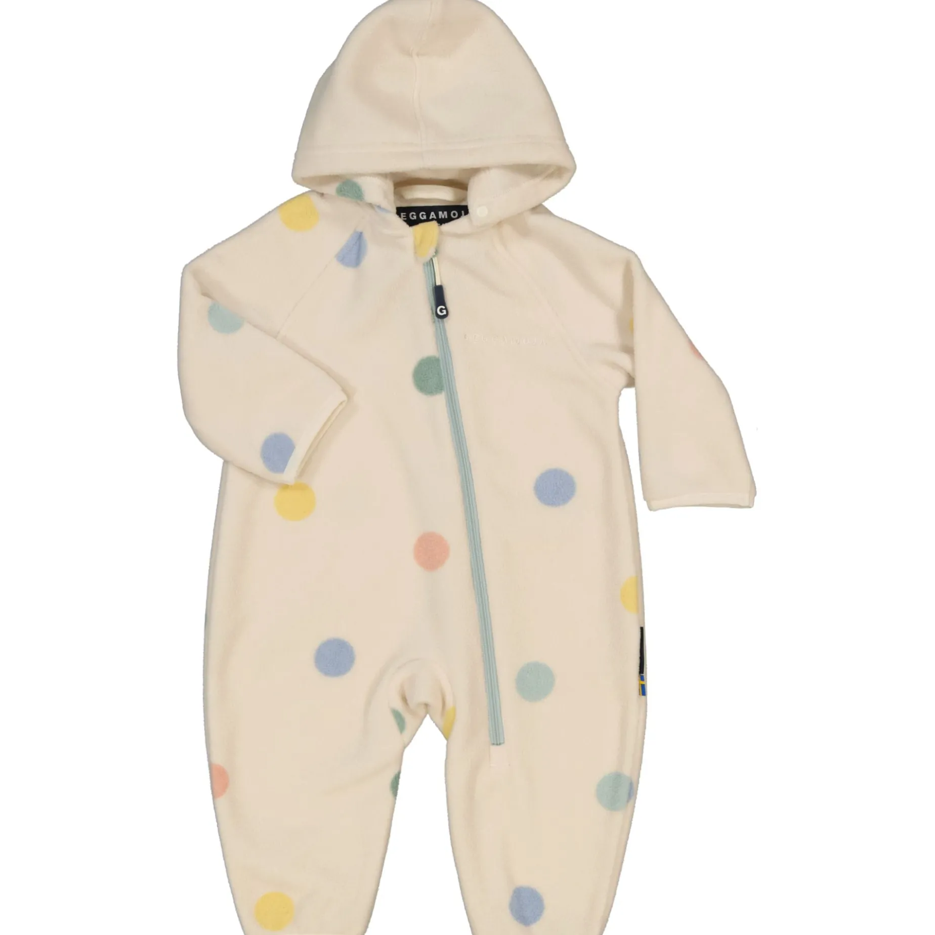 Fleeceoverall Dots Beige