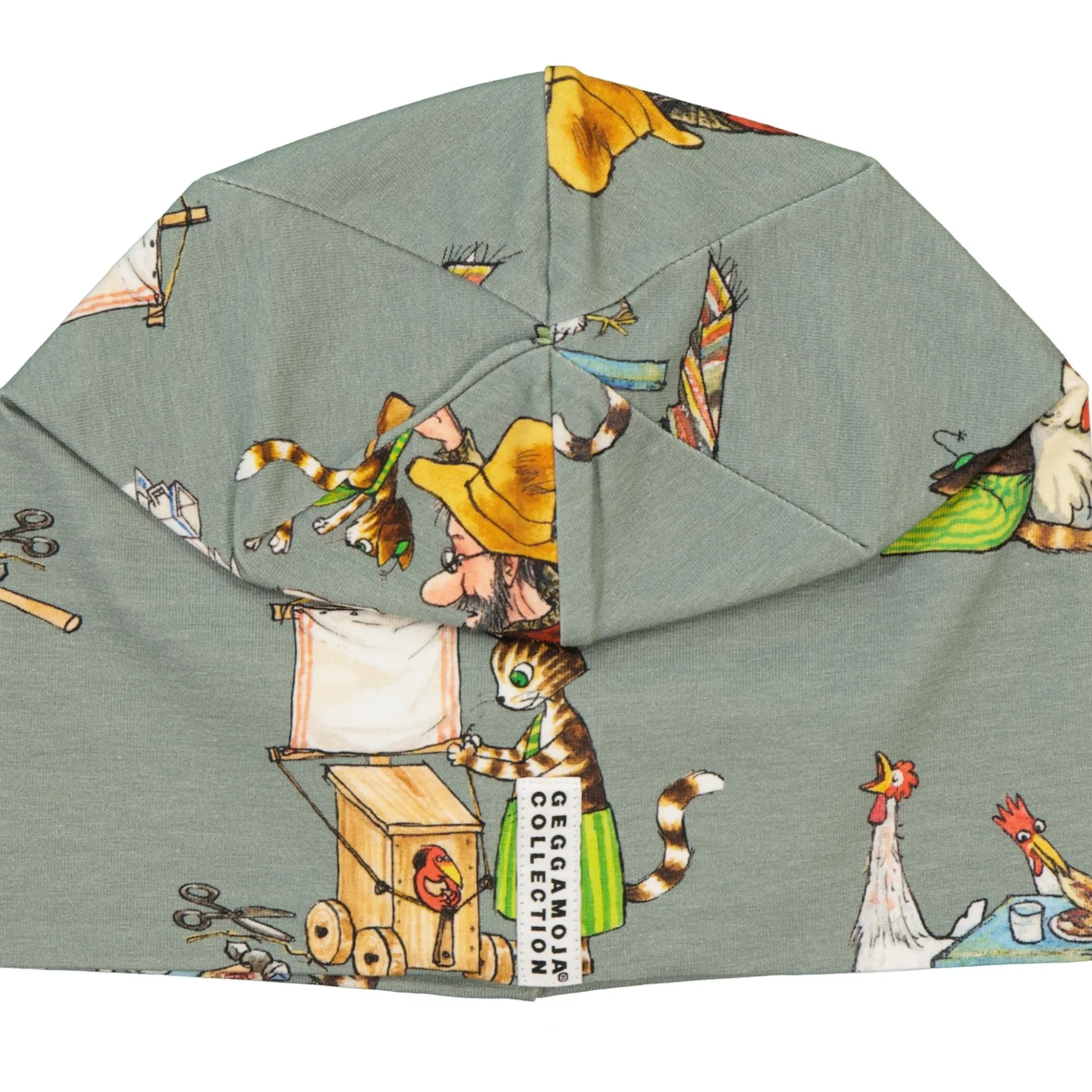 Mössa Fleecefodrad Pettson och Findus Grön