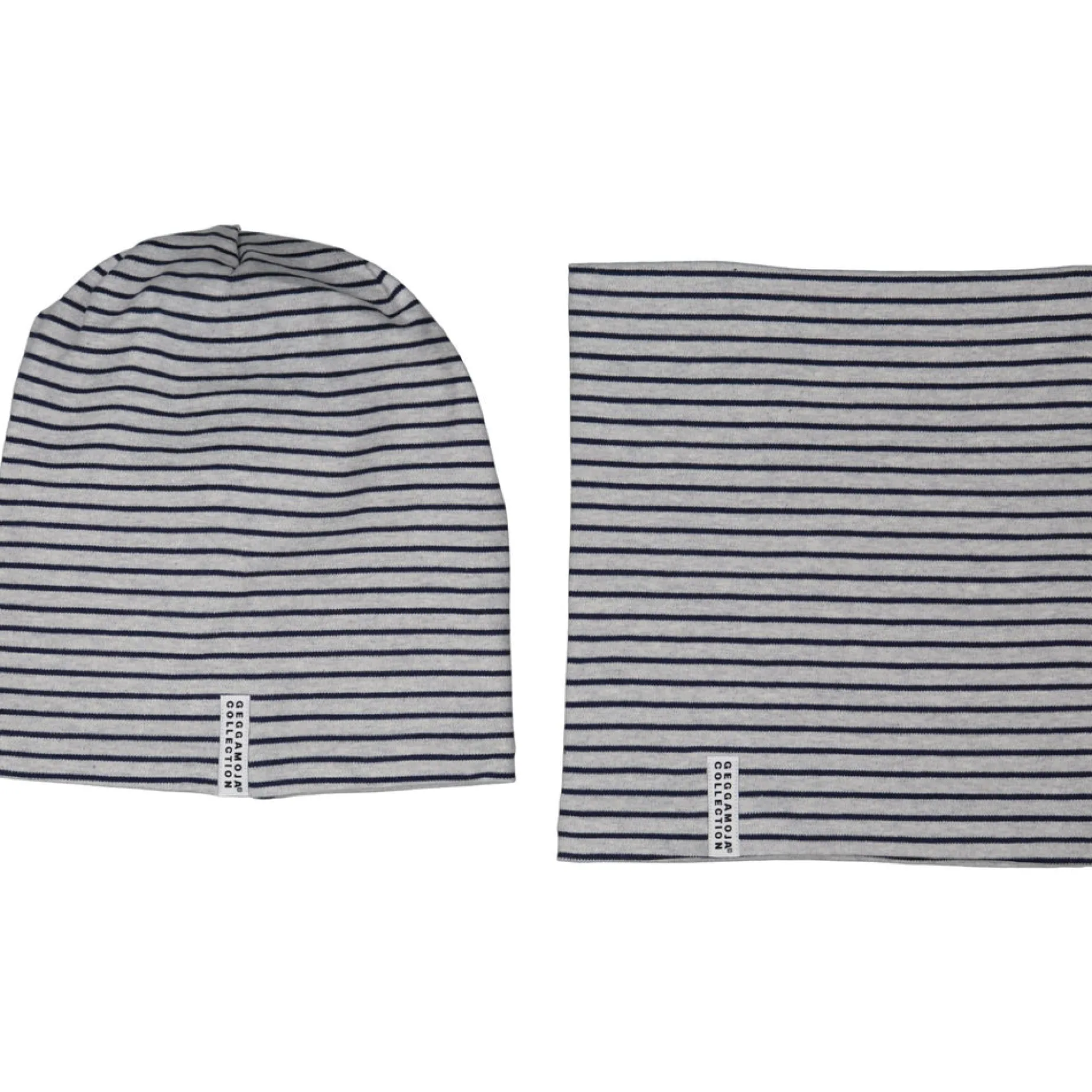 Mössa och Tube set Gråmelerad /Navy