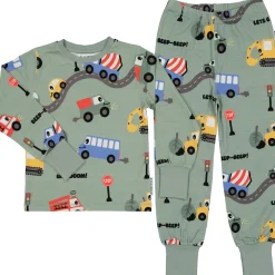 Pyjamas tvådelad Bambu Traktor Grön