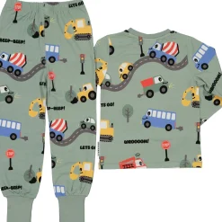 Pyjamas tvådelad Bambu Traktor Grön