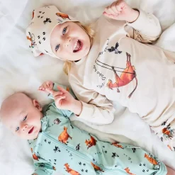 Pyjamas tvådelad Mamma Mu och Kråkan Beige