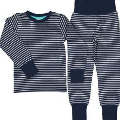 Pyjamas tvådelad Navy/Beige