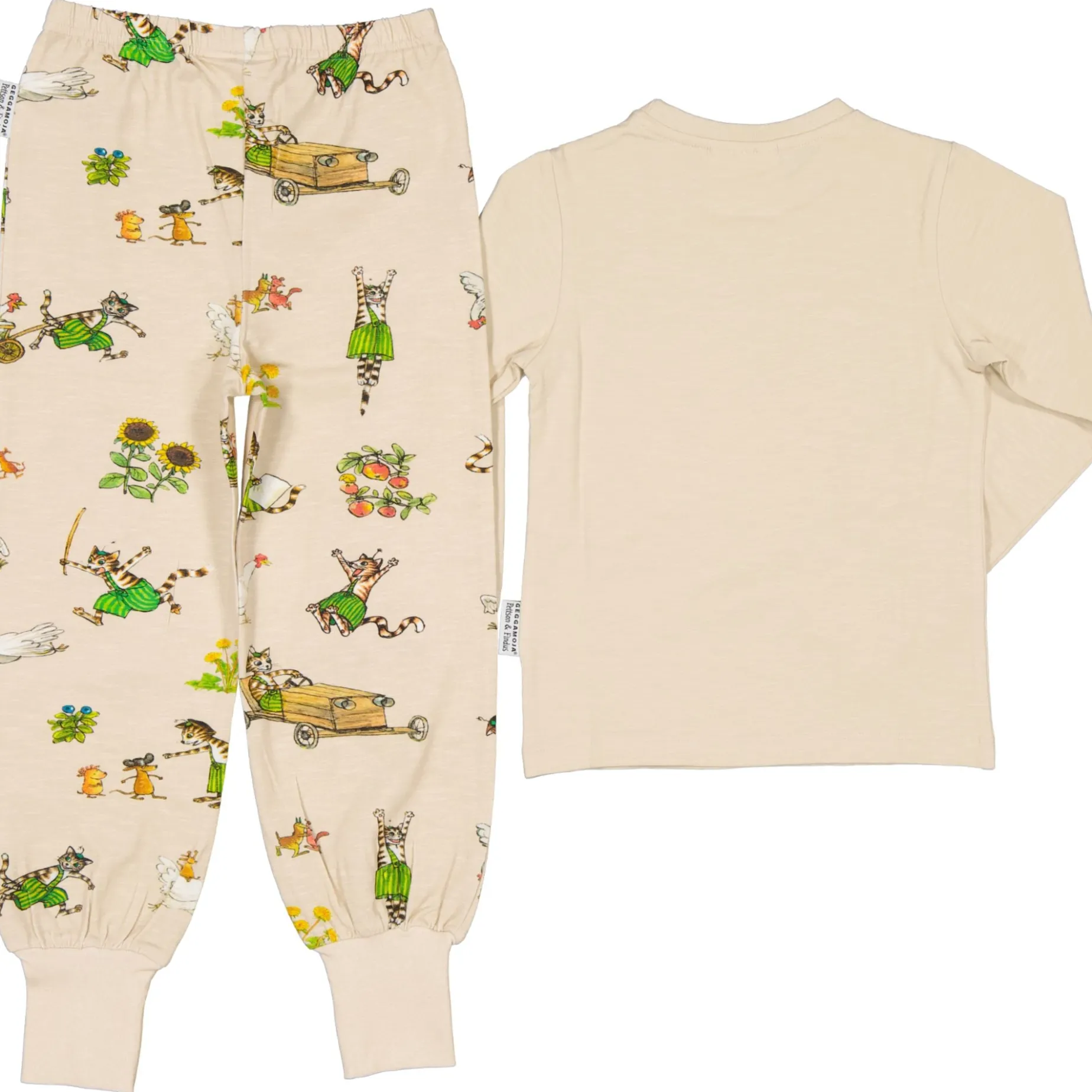Pyjamas tvådelad Pettson och Findus Beige