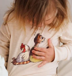 Pyjamas tvådelad Pettson och Findus Beige