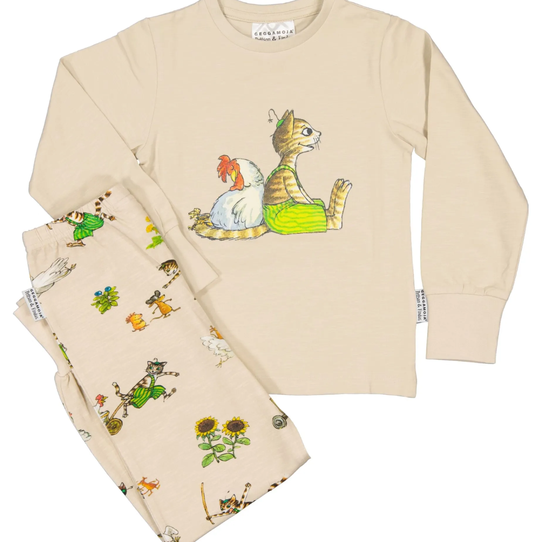 Pyjamas tvådelad Pettson och Findus Beige