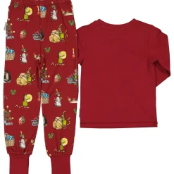 Pyjamas tvådelad Pettson och Findus Röd - Julpyjamas
