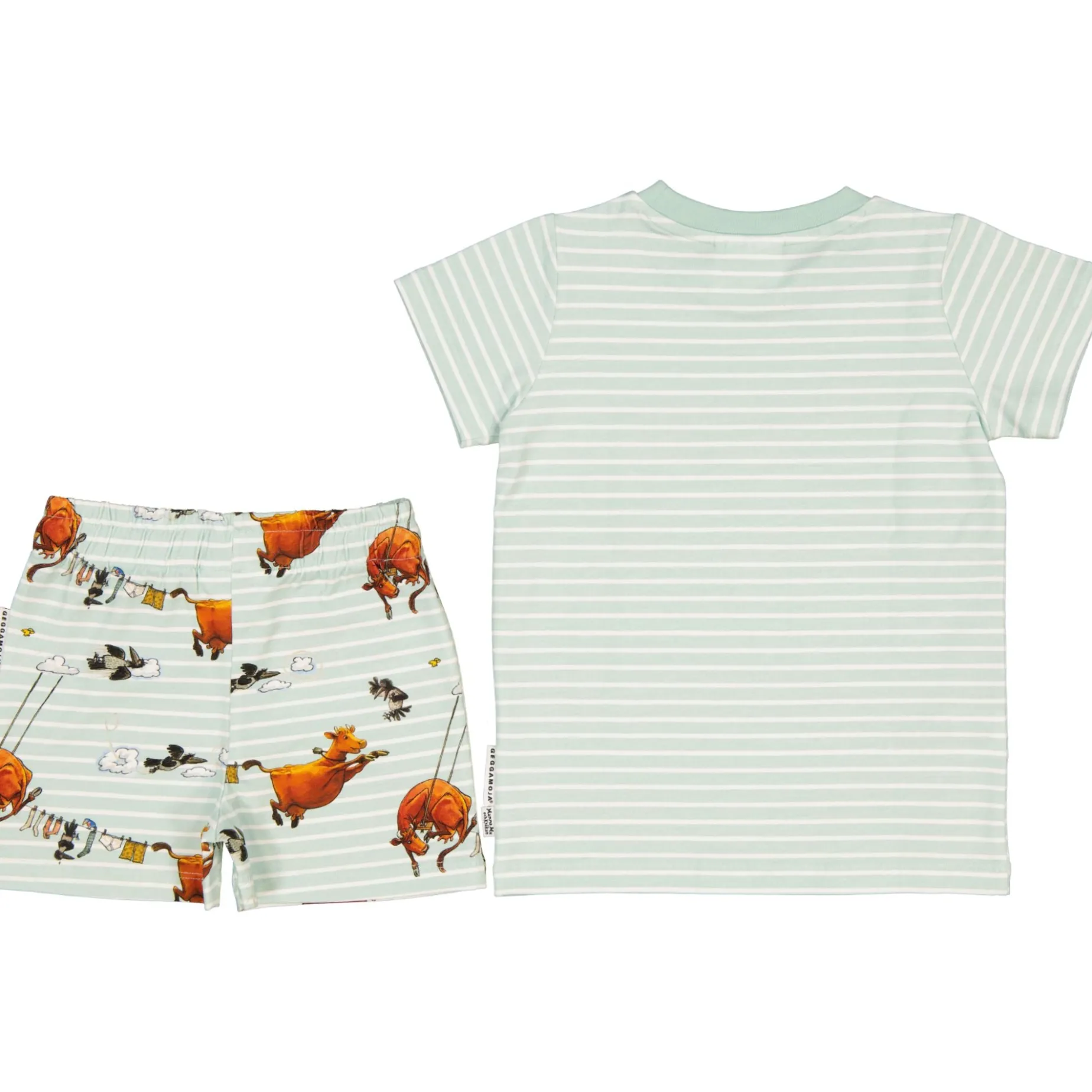Pyjamas-set Mamma Mu och Kråkan Mint/Vit