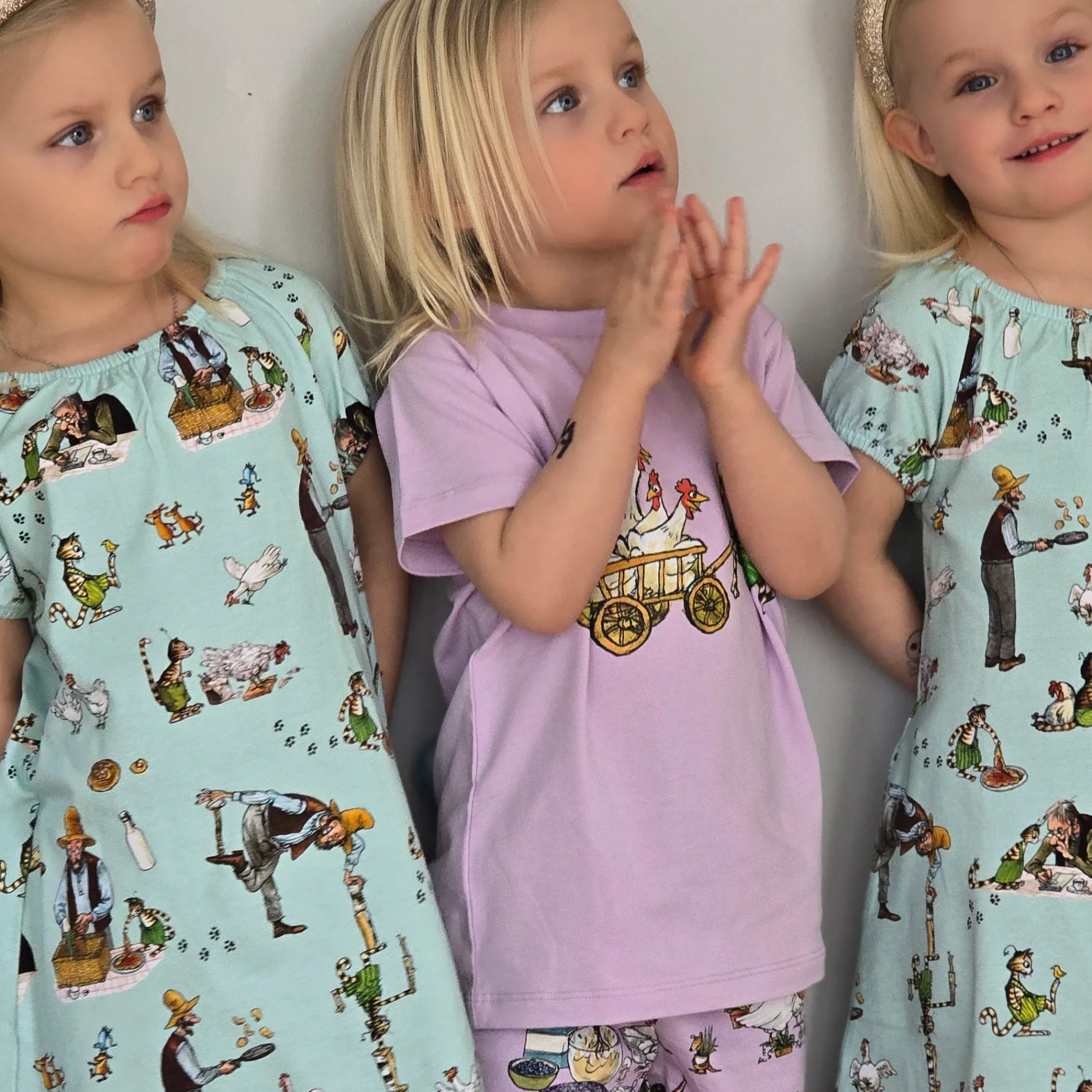 Pyjamas-set Pettson och Findus Lila
