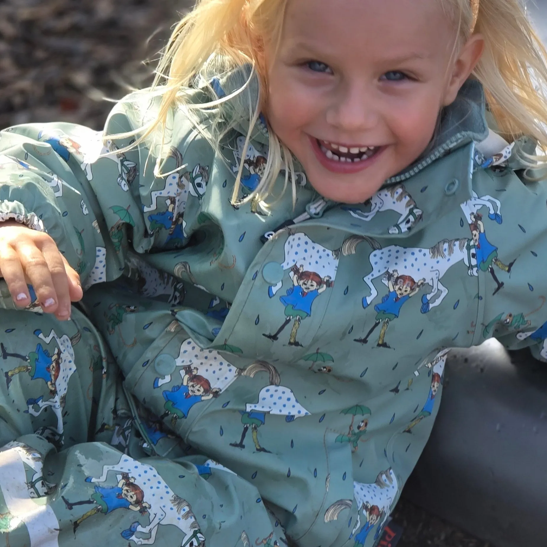 Regnkläder Fleecefodrat Pippi Långstrump
