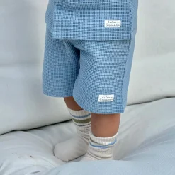 Shorts Waffle Dusty Blue