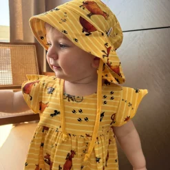 Solhatt Mamma mu och Kråkan Gul/Vit