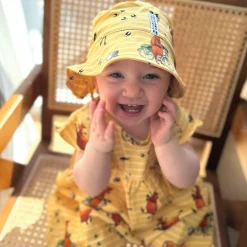 Solhatt Mamma mu och Kråkan Gul/Vit