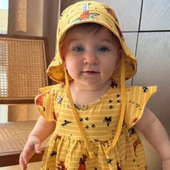 Solhatt Mamma mu och Kråkan Gul/Vit