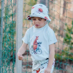 Solhatt Mamma mu och Kråkan Mint/Vit