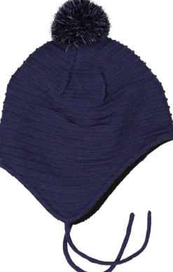 Stickad hjälmmössa Navy