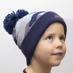 Stickad mössa Blå Kamo