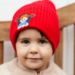 Stickad Mössa Pippi Långstrump Röd