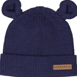 Stickad mössa Öron Navy