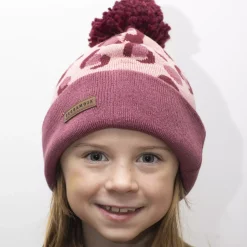 Stickad mössa Rosa Leo