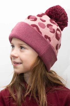 Stickad mössa Rosa Leo