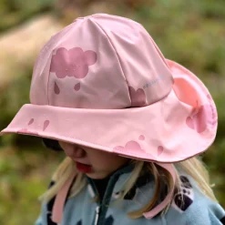 Sydväst /Regnhatt fodrad Moln Rosa