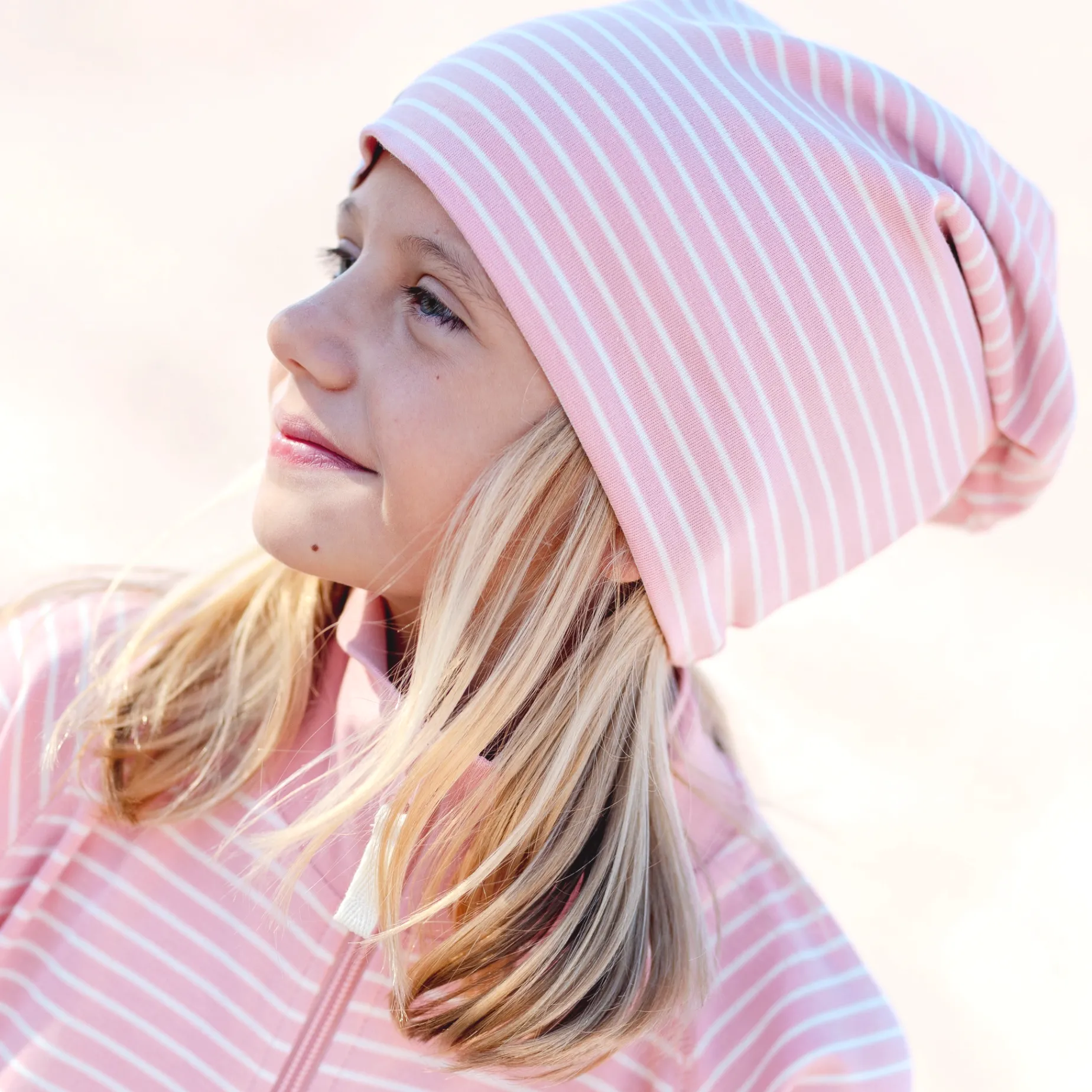 Topline Mössa fleecefodrad Rosa/Offwhite