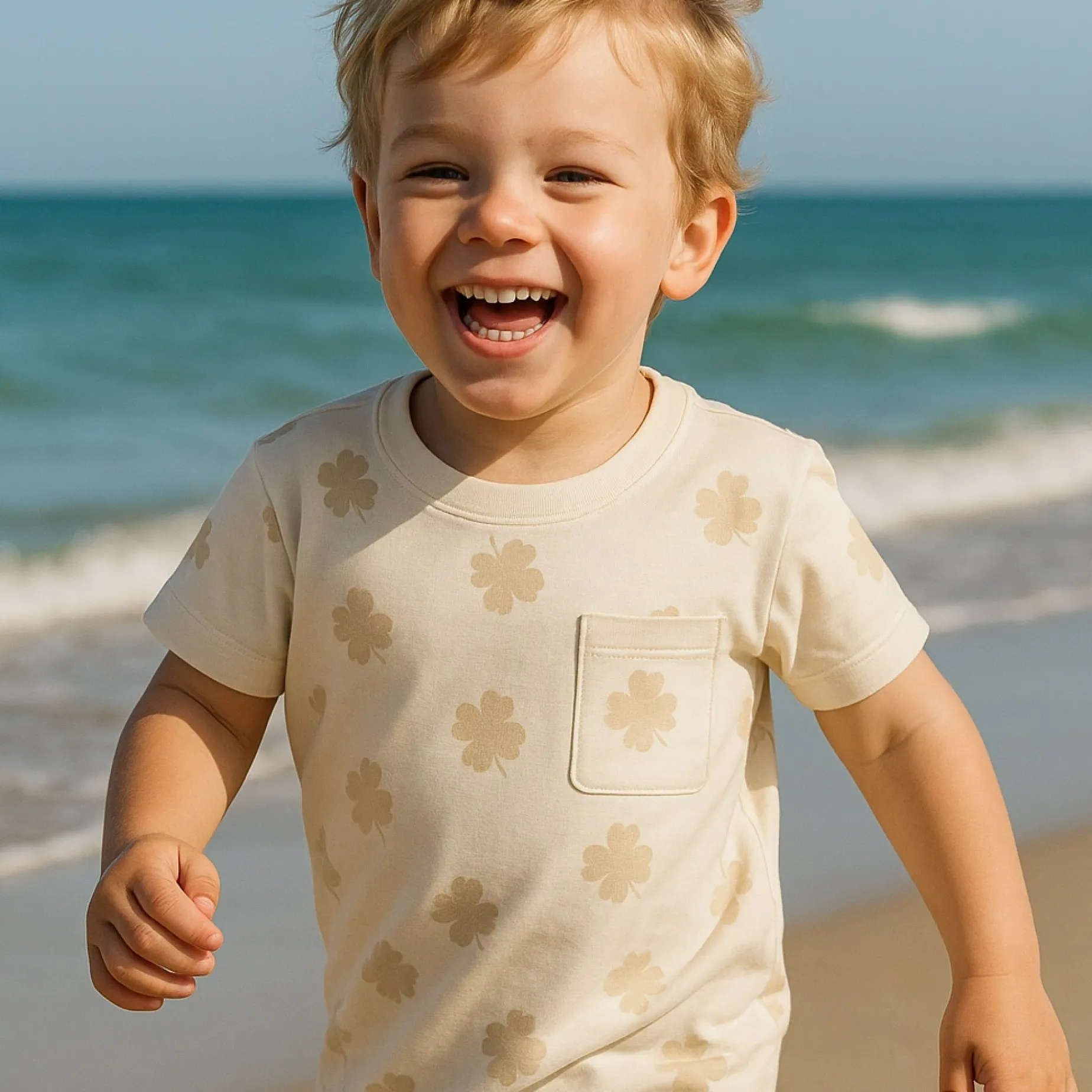 T-shirt Bambu Klöver Beige