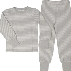 Tvådelad Pyjamas Bambu Classic Grå/Vit