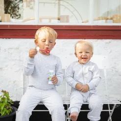 Tvådelad Pyjamas Bambu Classic Grå/Vit