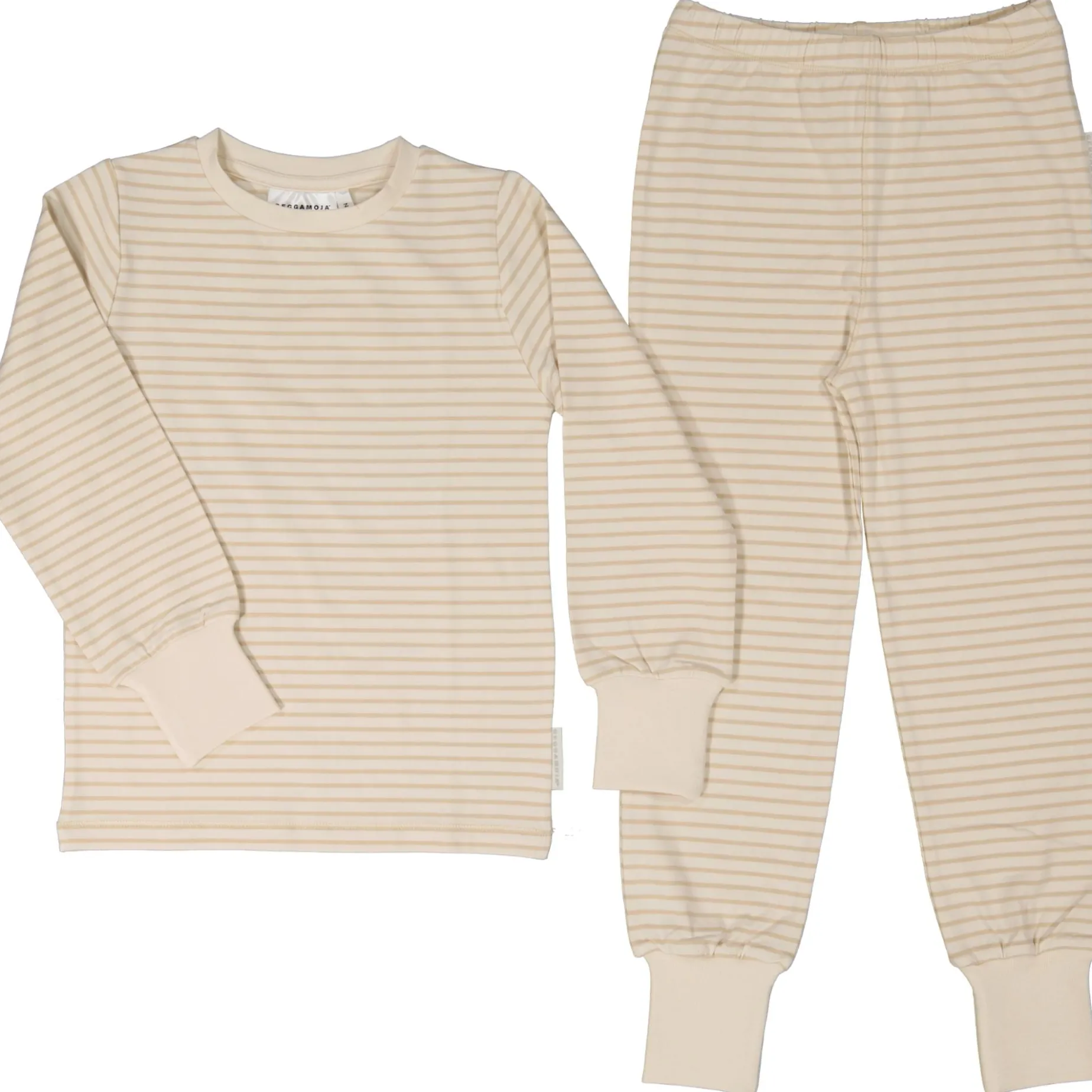 Tvådelad Pyjamas Bambu Classic Vit/Beige