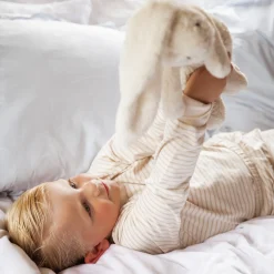 Tvådelad Pyjamas Bambu Classic Vit/Beige