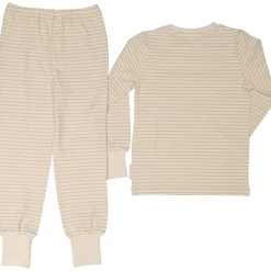 Tvådelad Pyjamas Bambu Classic Vit/Beige