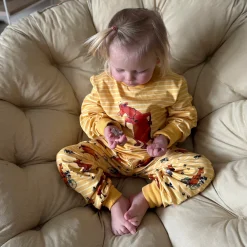 Tvådelad Pyjamas Mamma Mu och Kråkan Gul/Vit