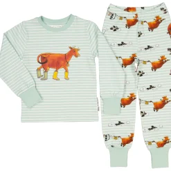 Tvådelad Pyjamas Mamma Mu och Kråkan Mint/Vit