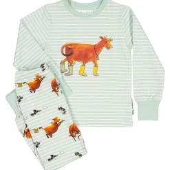 Tvådelad Pyjamas Mamma Mu och Kråkan Mint/Vit
