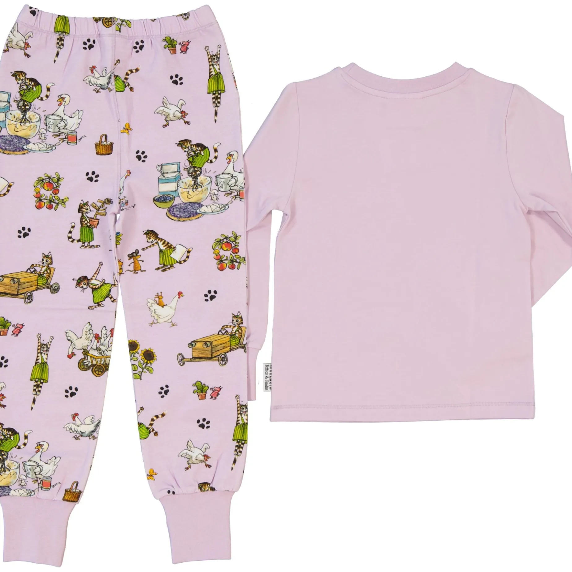 Tvådelad pyjamas Pettson och Findus Lila