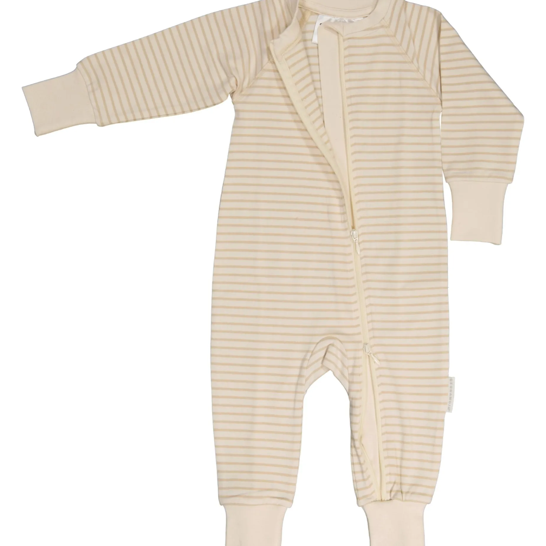 Tvåvägs-zip Pyjamas Bambu Classic Vit/Beige