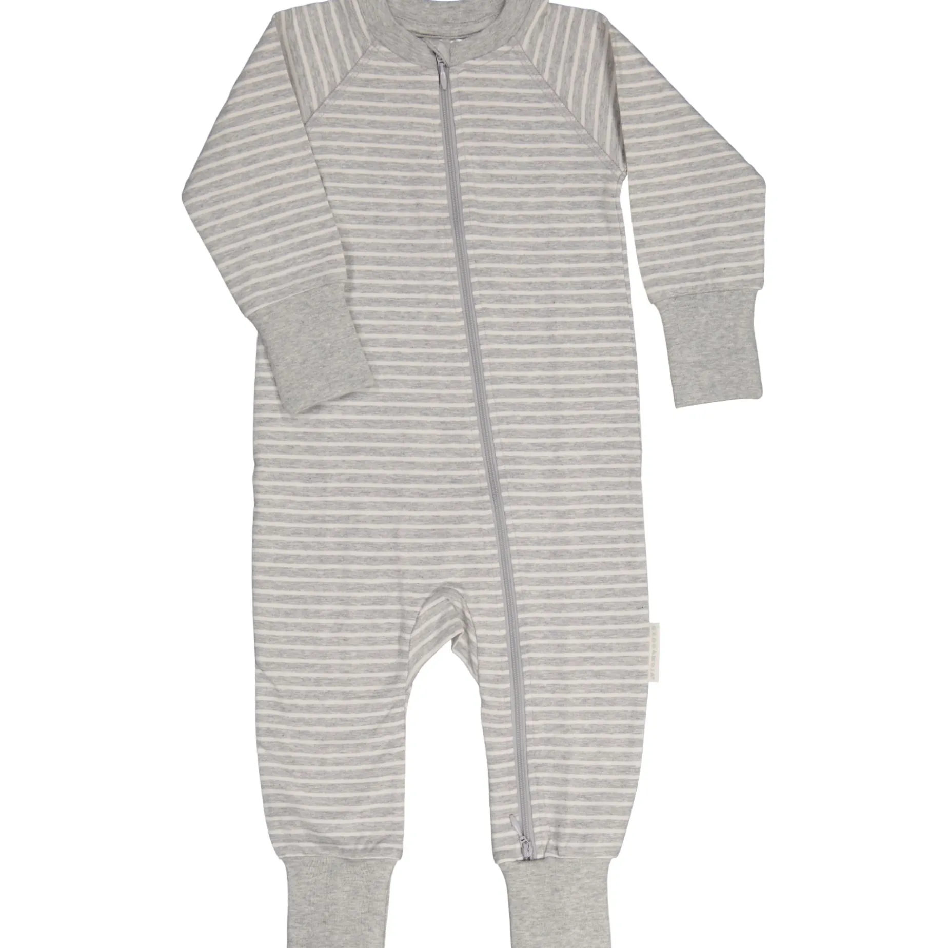 Tvåvägs-zip Pyjamas Bambu Classic Grå/Vit