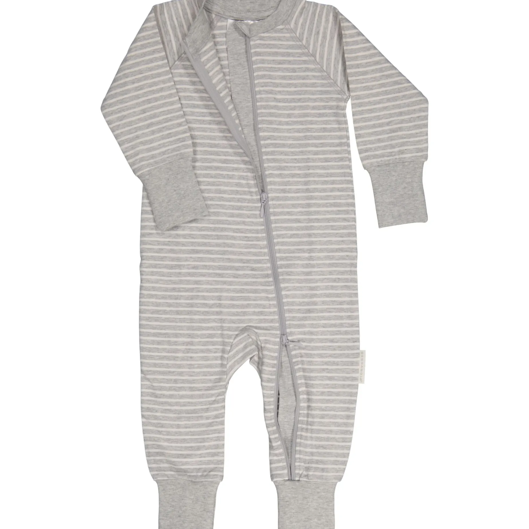 Tvåvägs-zip Pyjamas Bambu Classic Grå/Vit