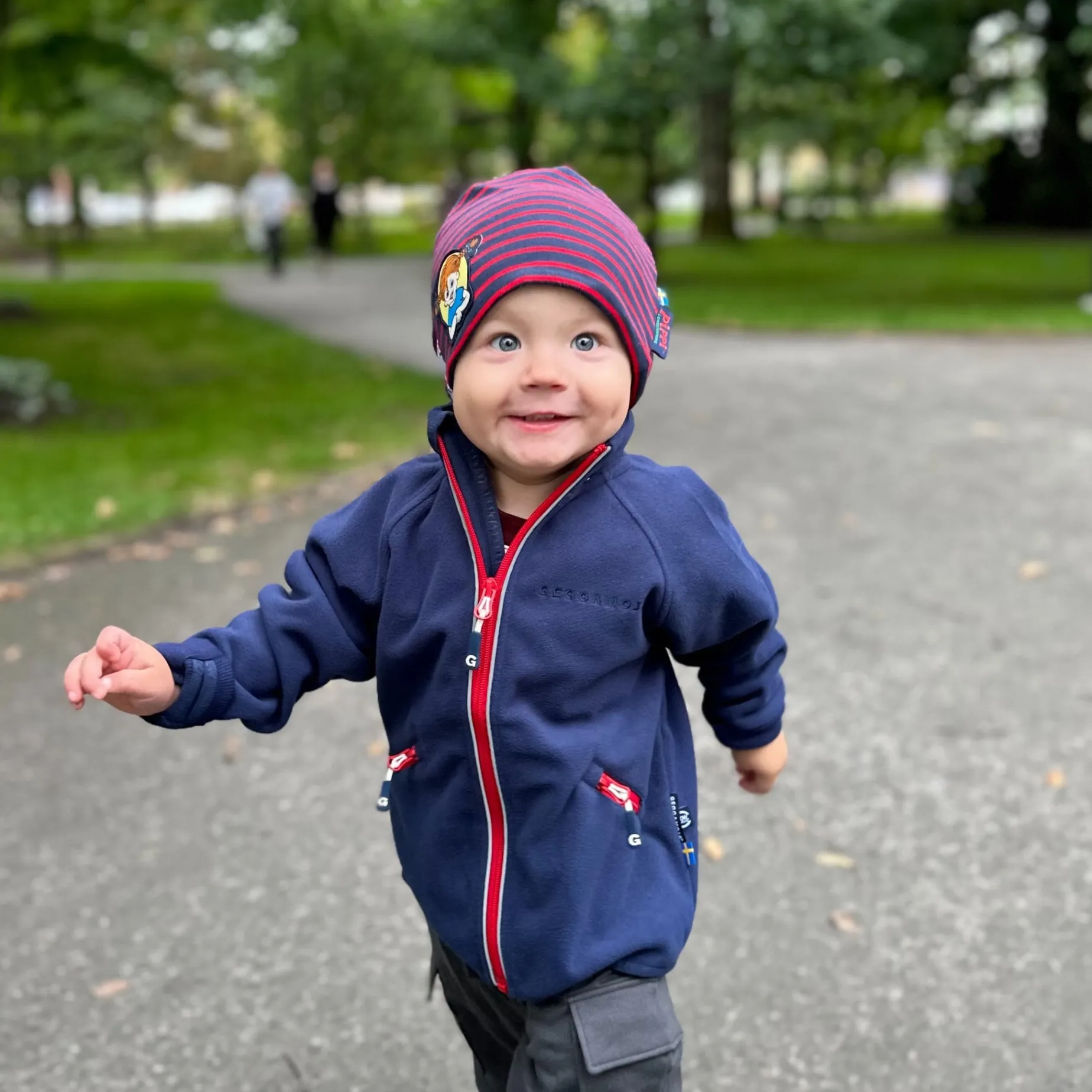 Vindfleece jacka Marinblå