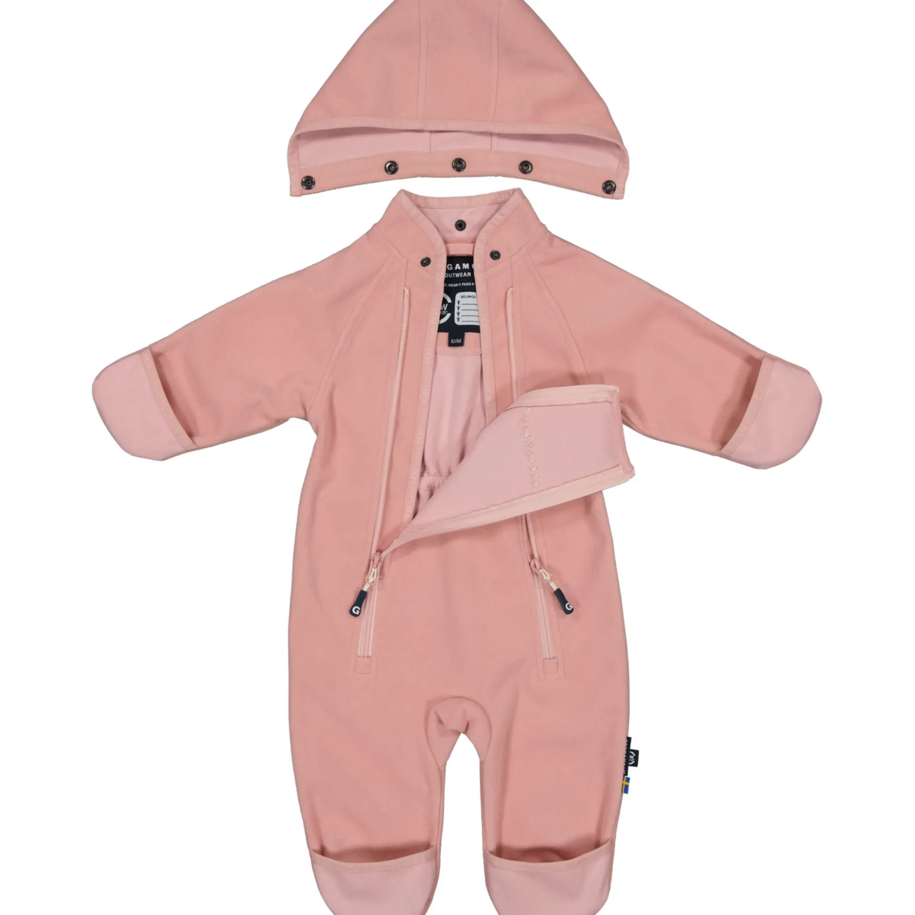 Vindfleece overall Rosa
