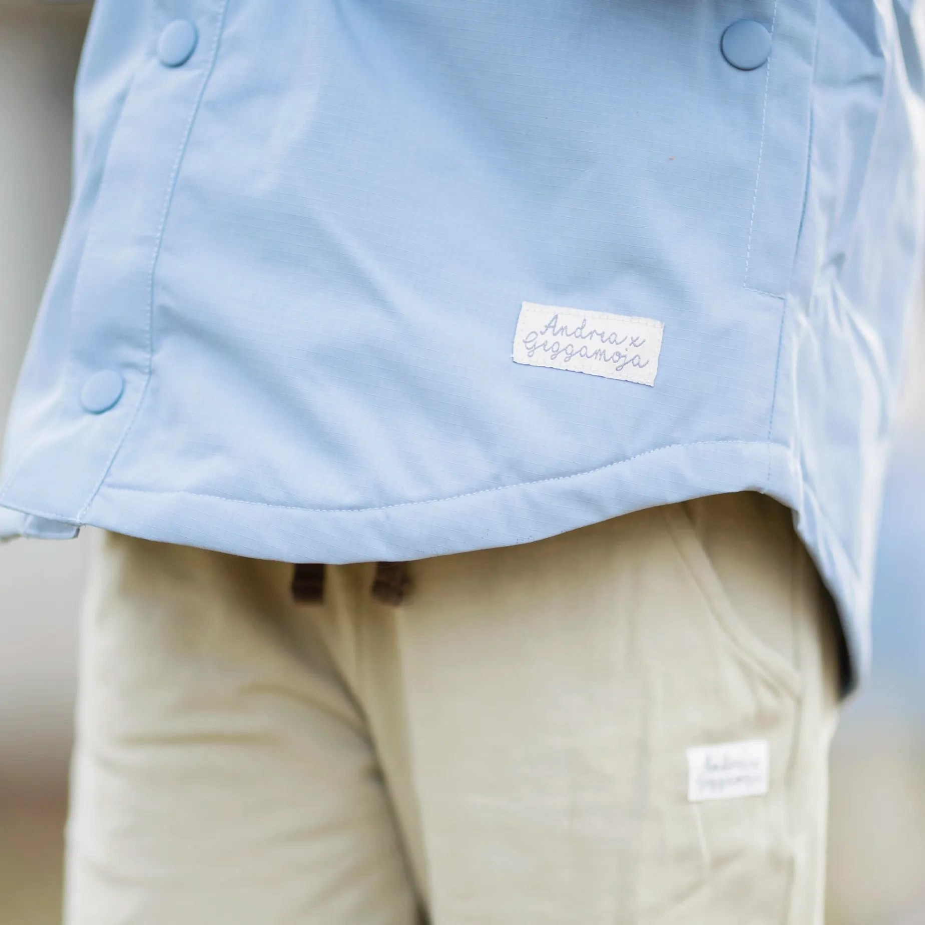 Vindjacka skjortmodell Dusty Blue